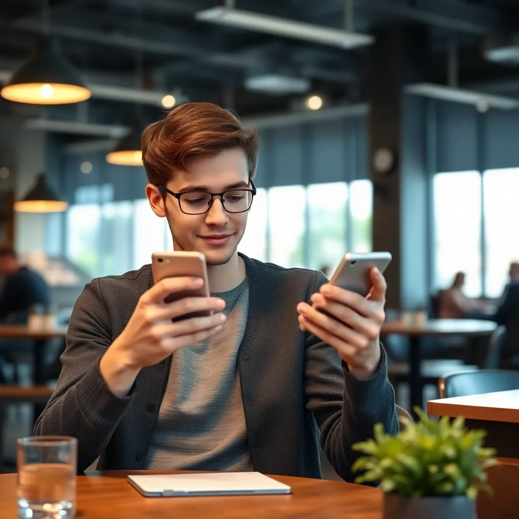 Persoon die spaardoelen instelt op smartphone